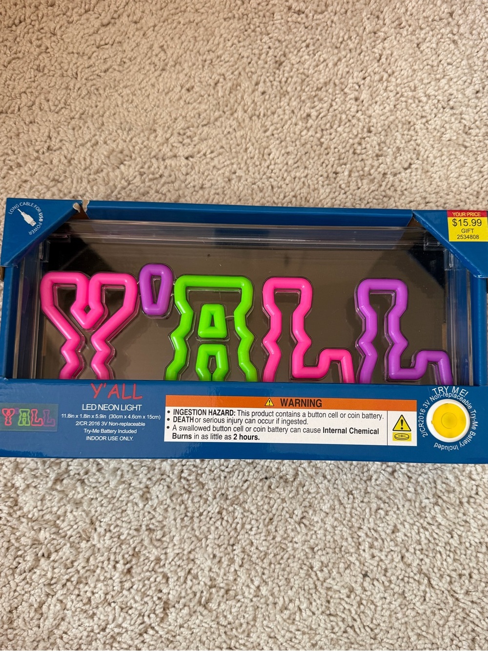 Y’ALL Neon Sign
